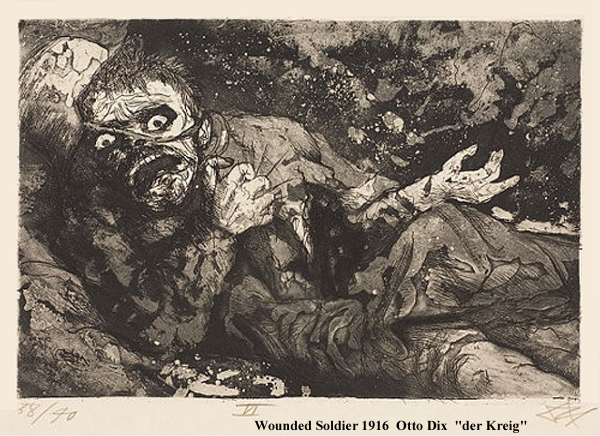 Wounded Soldier 1916 Dix War 1924 6